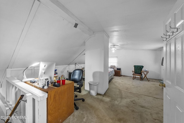 17 Wood Ave, Englishtown, NJ 07726 - carpeted office featuring a ceiling fan and vaulted ceiling
