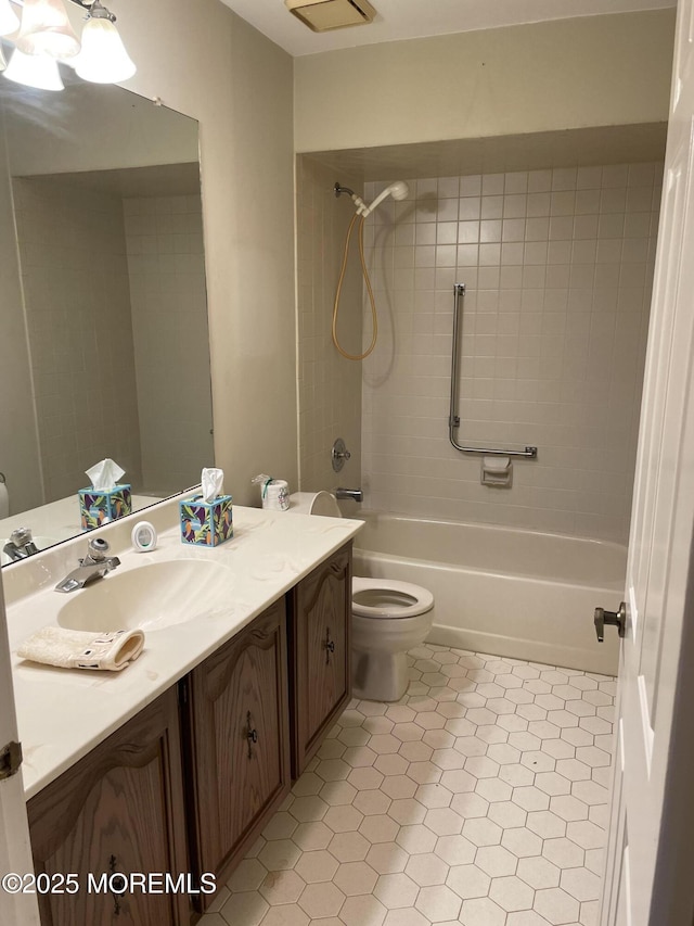 14 Weston Ct, Marlboro, NJ 07746 - bathroom featuring vanity, shower / bath combination, and tile patterned flooring