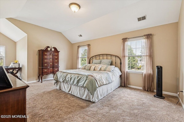 140 Palisade Dr, Freehold, NJ 07728 - carpeted bedroom featuring vaulted ceiling and baseboards