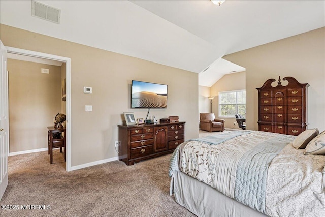 140 Palisade Dr, Freehold, NJ 07728 - carpeted bedroom featuring vaulted ceiling and baseboards