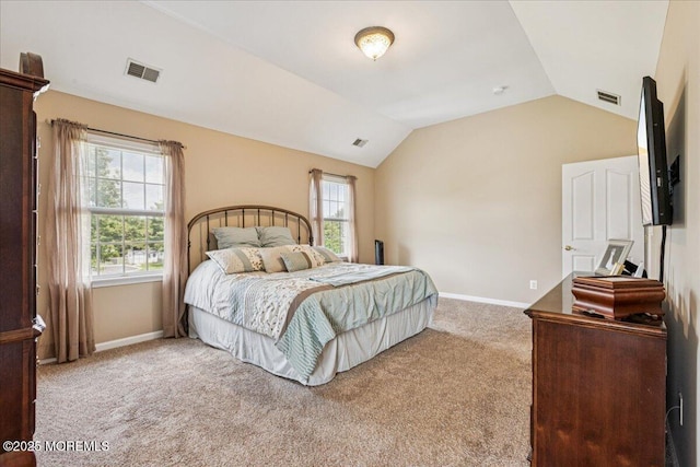 140 Palisade Dr, Freehold, NJ 07728 - carpeted bedroom featuring lofted ceiling and multiple windows