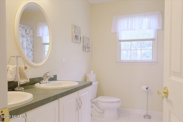 140 Palisade Dr, Freehold, NJ 07728 - bathroom featuring double vanity and tile patterned flooring