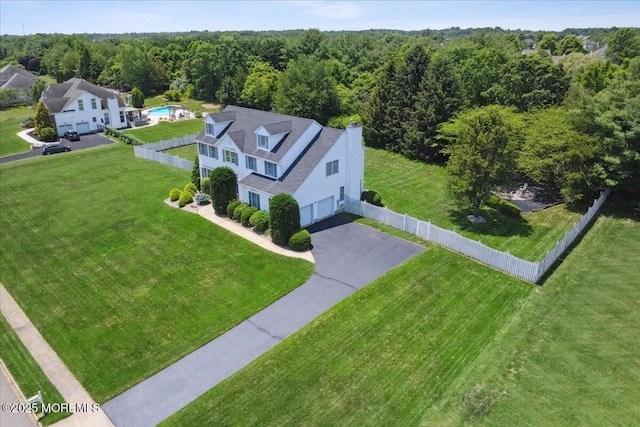 140 Palisade Dr, Freehold, NJ 07728 - aerial view of property and surrounding area featuring a heavily wooded area
