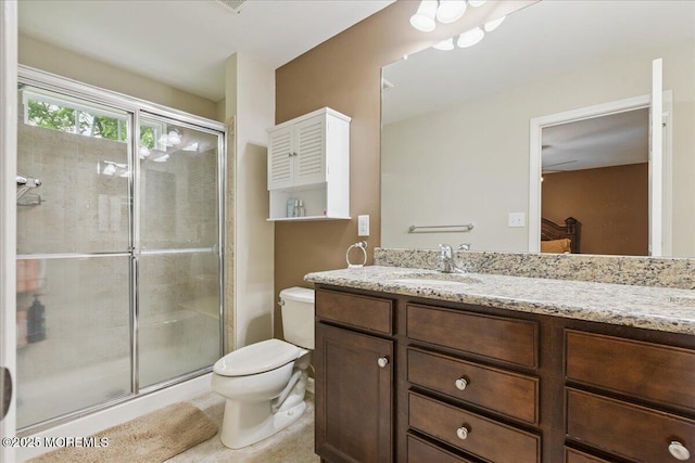 259 Chickadee Ct Unit 1000, Freehold, NJ 07728 - bathroom featuring vanity and a shower with shower door