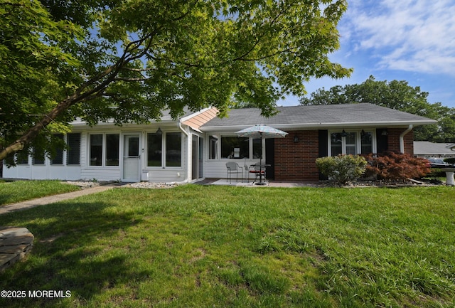 244D Jefferson Ct, Lakewood, NJ 08701 - ranch-style home featuring a front yard and a patio