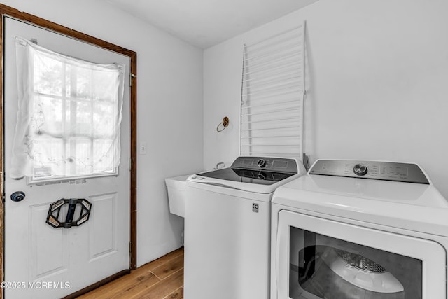 1341 1st Ave, Toms River, NJ 08757 - washroom with washer and dryer and light wood-type flooring