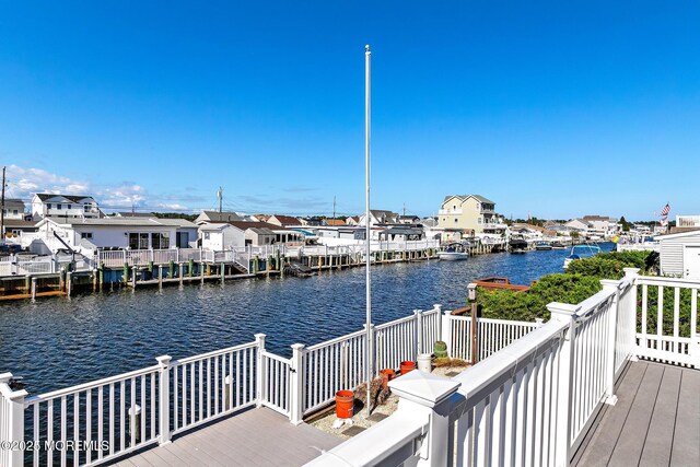 8 Mary Alice Rd, Beach Haven West, NJ 08050 - dock featuring a residential view and a deck with water view