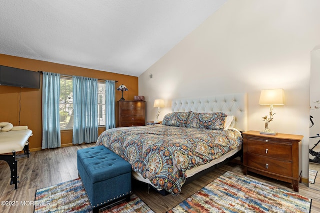 1887 Crimson Ct, Toms River, NJ 08755 - bedroom with vaulted ceiling and wood finished floors