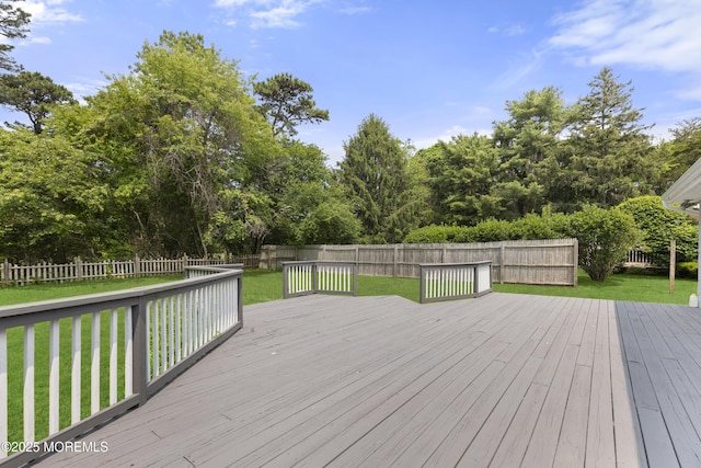13 Pinehurst Dr, Little Egg Harbor, NJ 08087 - deck featuring a fenced backyard and view of scattered trees