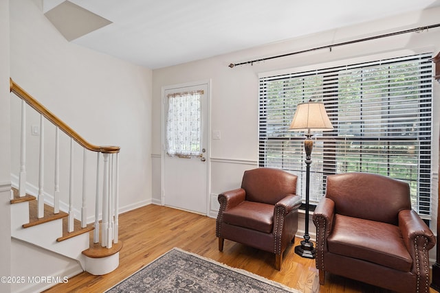 301 Spring St Unit 19, Red Bank, NJ 07701 - foyer entrance featuring stairs and wood finished floors