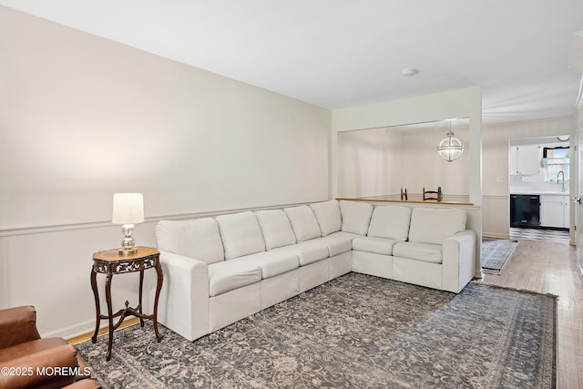 301 Spring St Unit 19, Red Bank, NJ 07701 - living area with wood finished floors and baseboards
