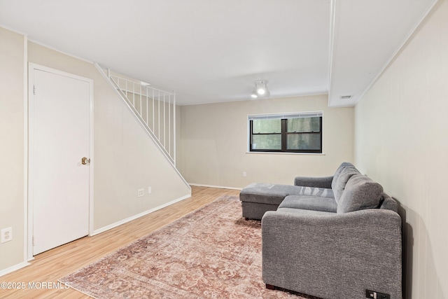 301 Spring St Unit 19, Red Bank, NJ 07701 - living room featuring wood finished floors and stairway
