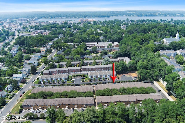 301 Spring St Unit 19, Red Bank, NJ 07701 - aerial overview of property's location featuring a large body of water