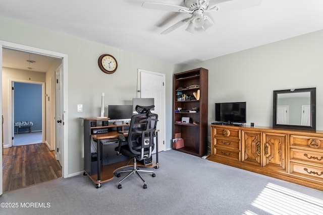 5 Island View Way Unit 57, Sea Bright, NJ 07760 - carpeted home office featuring a ceiling fan and baseboards