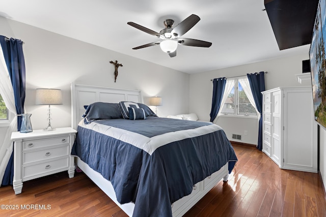 16 8th Ave, Monroe, NJ 08831 - bedroom featuring dark wood-style floors and ceiling fan
