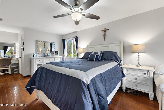 16 8th Ave, Monroe, NJ 08831 - bedroom with dark wood finished floors and ceiling fan