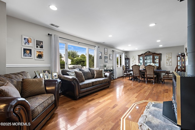 16 8th Ave, Monroe, NJ 08831 - living area featuring light wood-type flooring and recessed lighting