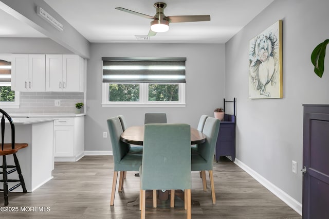180 Grand Ave, Atlantic Highlands, NJ 07716 - dining area featuring plenty of natural light, ceiling fan, and light wood-style flooring