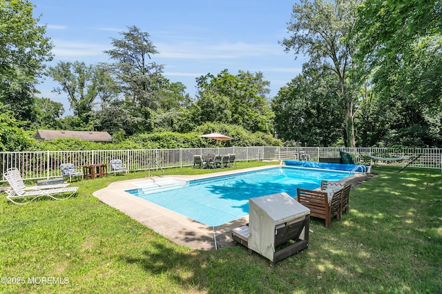 180 Grand Ave, Atlantic Highlands, NJ 07716 - view of swimming pool featuring a fenced backyard and view of scattered trees