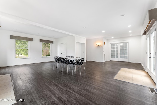 405 Hope Chapel Rd, Lakewood, NJ 08701 - dining space with french doors, wood finished floors, and recessed lighting