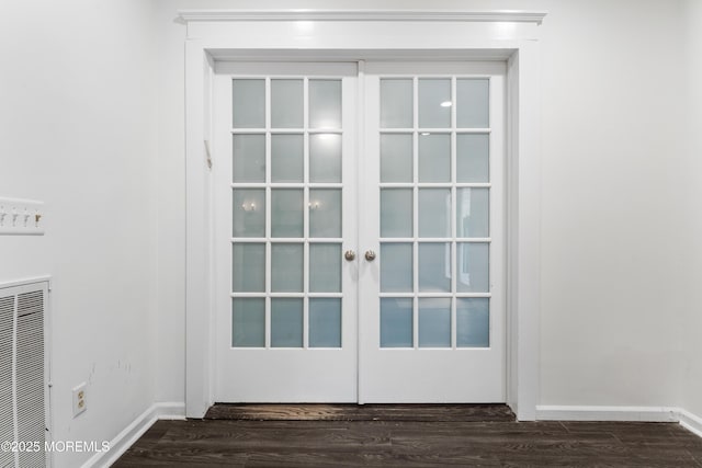 405 Hope Chapel Rd, Lakewood, NJ 08701 - entryway featuring dark wood-style floors and french doors