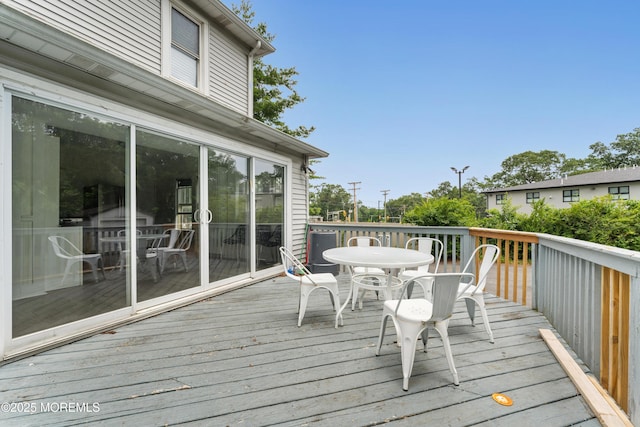 405 Hope Chapel Rd, Lakewood, NJ 08701 - wooden terrace featuring outdoor dining area
