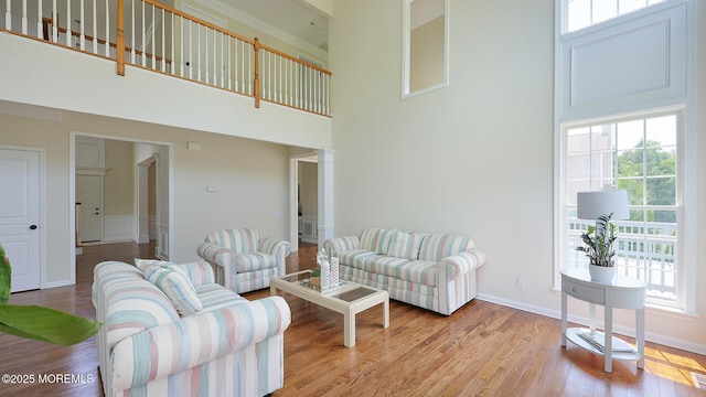 18 Sage St, Holmdel, NJ 07733 - living room with a towering ceiling, plenty of natural light, and light wood-type flooring