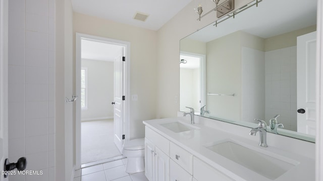 18 Sage St, Holmdel, NJ 07733 - full bathroom featuring double vanity and tile patterned floors
