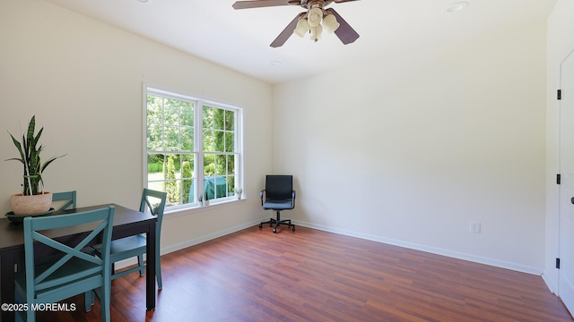 18 Sage St, Holmdel, NJ 07733 - office space featuring wood finished floors and a ceiling fan