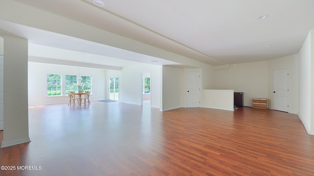 18 Sage St, Holmdel, NJ 07733 - unfurnished living room featuring wood finished floors and recessed lighting