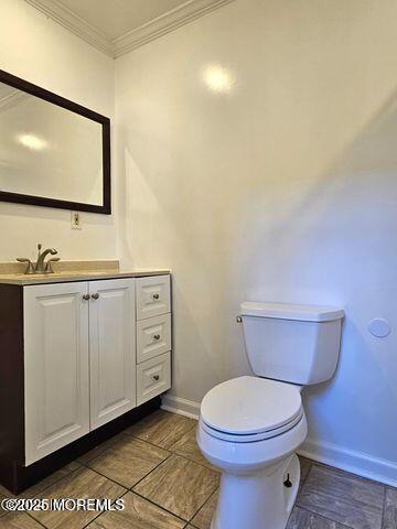 19 Sunrise Blvd, Forked River, NJ 08731 - half bathroom featuring crown molding and vanity
