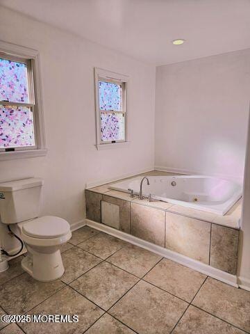 19 Sunrise Blvd, Forked River, NJ 08731 - bathroom featuring a whirlpool tub, tile patterned floors, and healthy amount of natural light