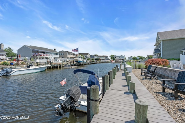 1510 Bel Aire Ct E, Point Pleasant, NJ 08742 - dock area featuring a water view and a residential view