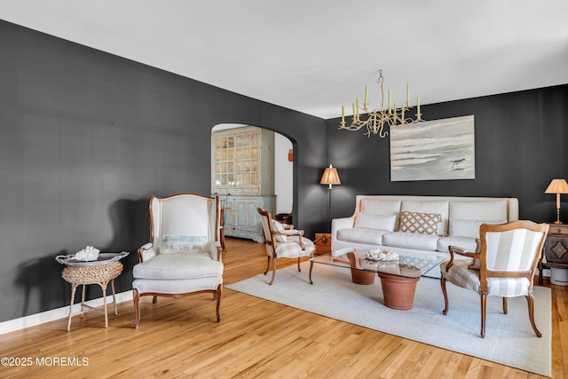 1510 Bel Aire Ct E, Point Pleasant, NJ 08742 - living area with arched walkways and wood finished floors