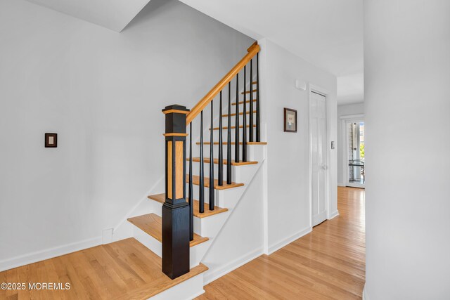 1510 Bel Aire Ct E, Point Pleasant, NJ 08742 - stairway with wood finished floors