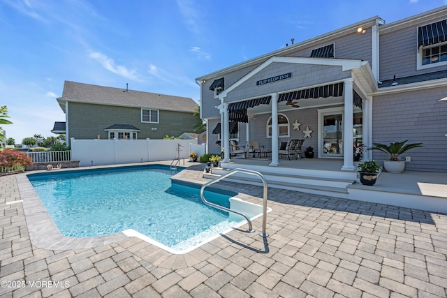 1510 Bel Aire Ct E, Point Pleasant, NJ 08742 - view of swimming pool with a patio area and ceiling fan