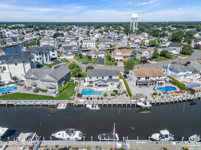 1510 Bel Aire Ct E, Point Pleasant, NJ 08742 - aerial view of property and surrounding area with a nearby body of water and nearby suburban area