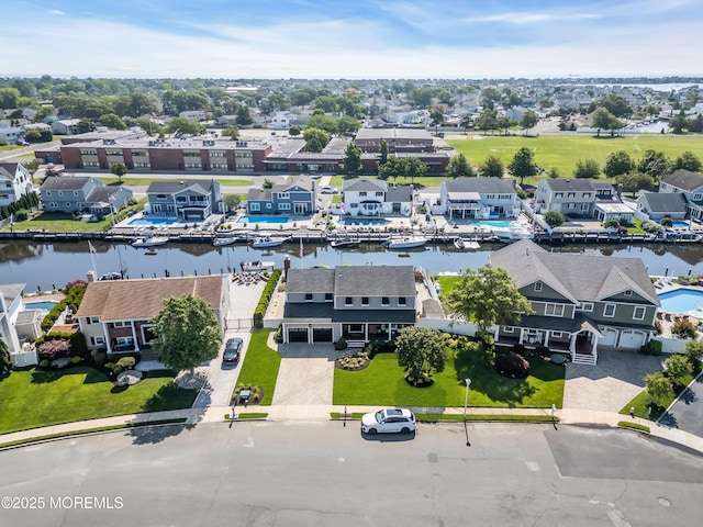1510 Bel Aire Ct E, Point Pleasant, NJ 08742 - aerial perspective of suburban area featuring a nearby body of water