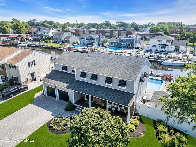1510 Bel Aire Ct E, Point Pleasant, NJ 08742 - aerial view of residential area with a nearby body of water