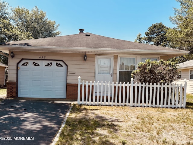 458 Jamaica Blvd, Toms River, NJ 08757 - view of front facade with brick siding, asphalt driveway, an attached garage, and roof with shingles
