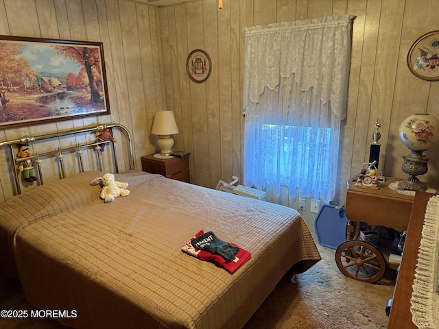 42 Eagle Dr, Whiting, NJ 08759 - carpeted bedroom with wooden walls