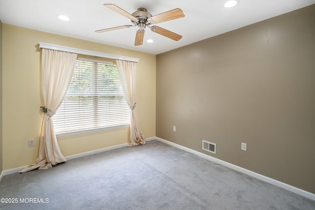 13 Jill Ct, Franklin Twp, NJ 08873 - carpeted empty room featuring recessed lighting and a ceiling fan