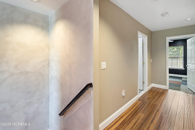 13 Jill Ct, Franklin Twp, NJ 08873 - hallway with an upstairs landing and wood finished floors