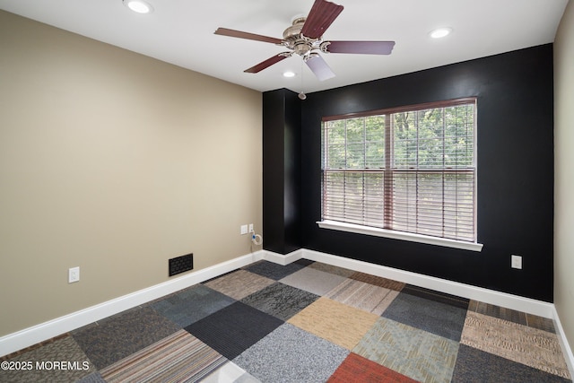 13 Jill Ct, Franklin Twp, NJ 08873 - unfurnished room featuring recessed lighting and a ceiling fan