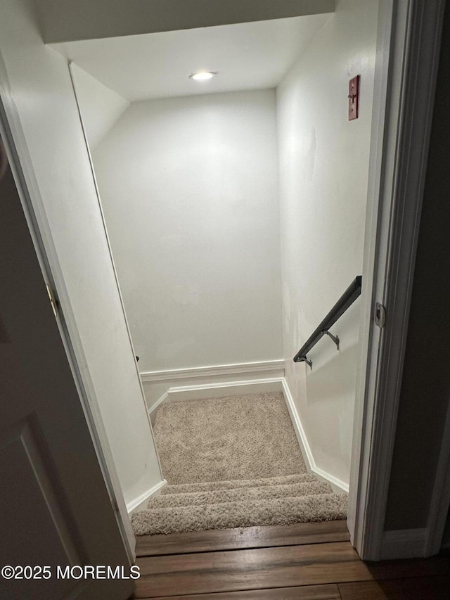 13 Jill Ct, Franklin Twp, NJ 08873 - stairs with wood finished floors and recessed lighting