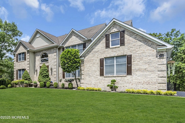 10 Biscayne Ct, Jackson, NJ 08527 - view of front of property with a front yard and brick siding