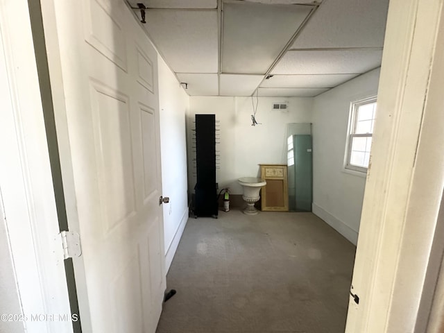 570 Mantoloking Rd, Brick, NJ 08723 - bathroom with baseboards and a paneled ceiling