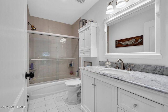 101 Taft Ct, Brick, NJ 08724 - full bathroom featuring vanity, tile patterned floors, and combined bath / shower with glass door