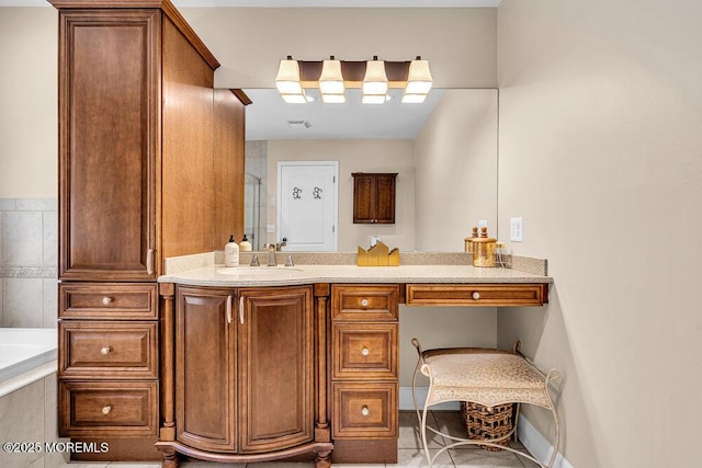 101 Taft Ct, Brick, NJ 08724 - bathroom with a bath, vanity, and a shower