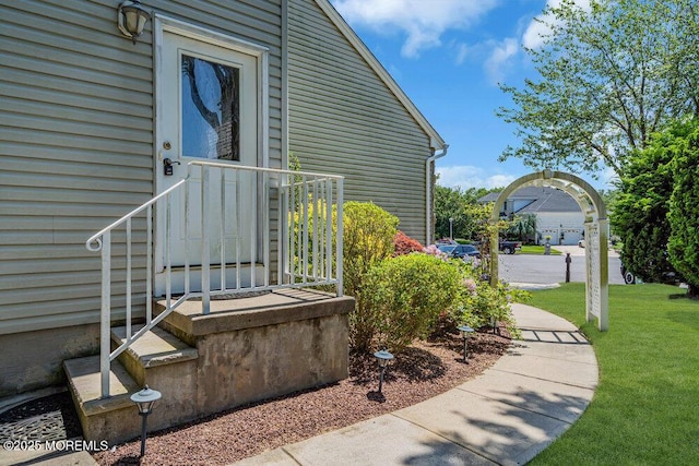 101 Taft Ct, Brick, NJ 08724 - view of exterior entry with a yard